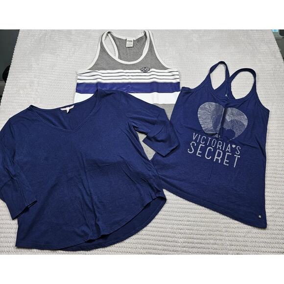 Victoria's Secret Tops - Victorias Secret Shirt Womens Medium Sleeve Less & 3/4 Sleeve Lot Of 3 Tops